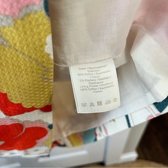 Boden multi color printed Retro Pocket shift dress size 6L - Picture 5 of 7